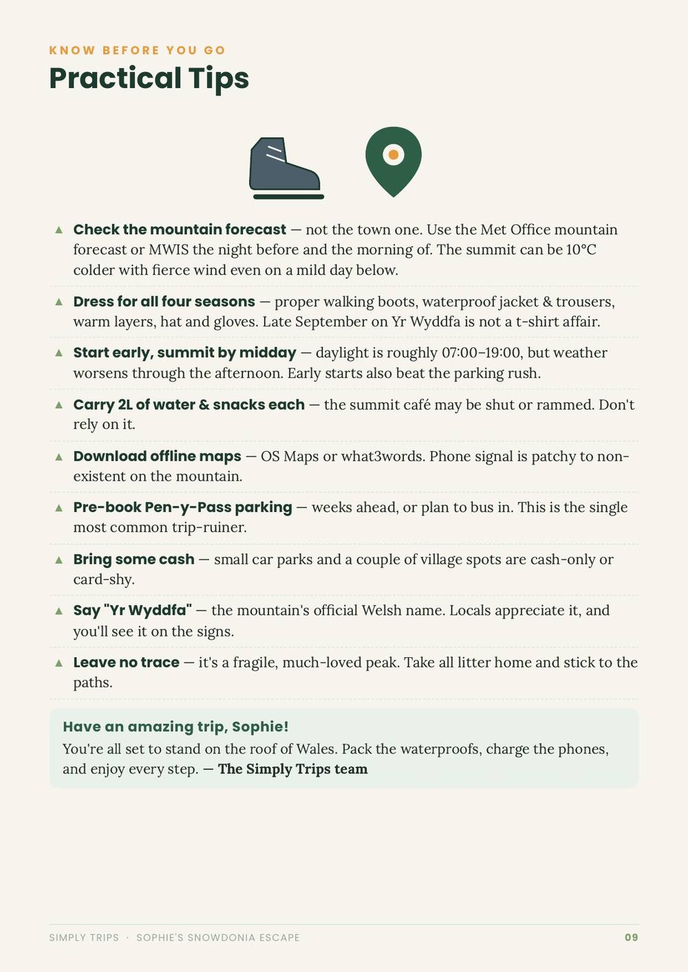 Snowdonia itinerary page 10