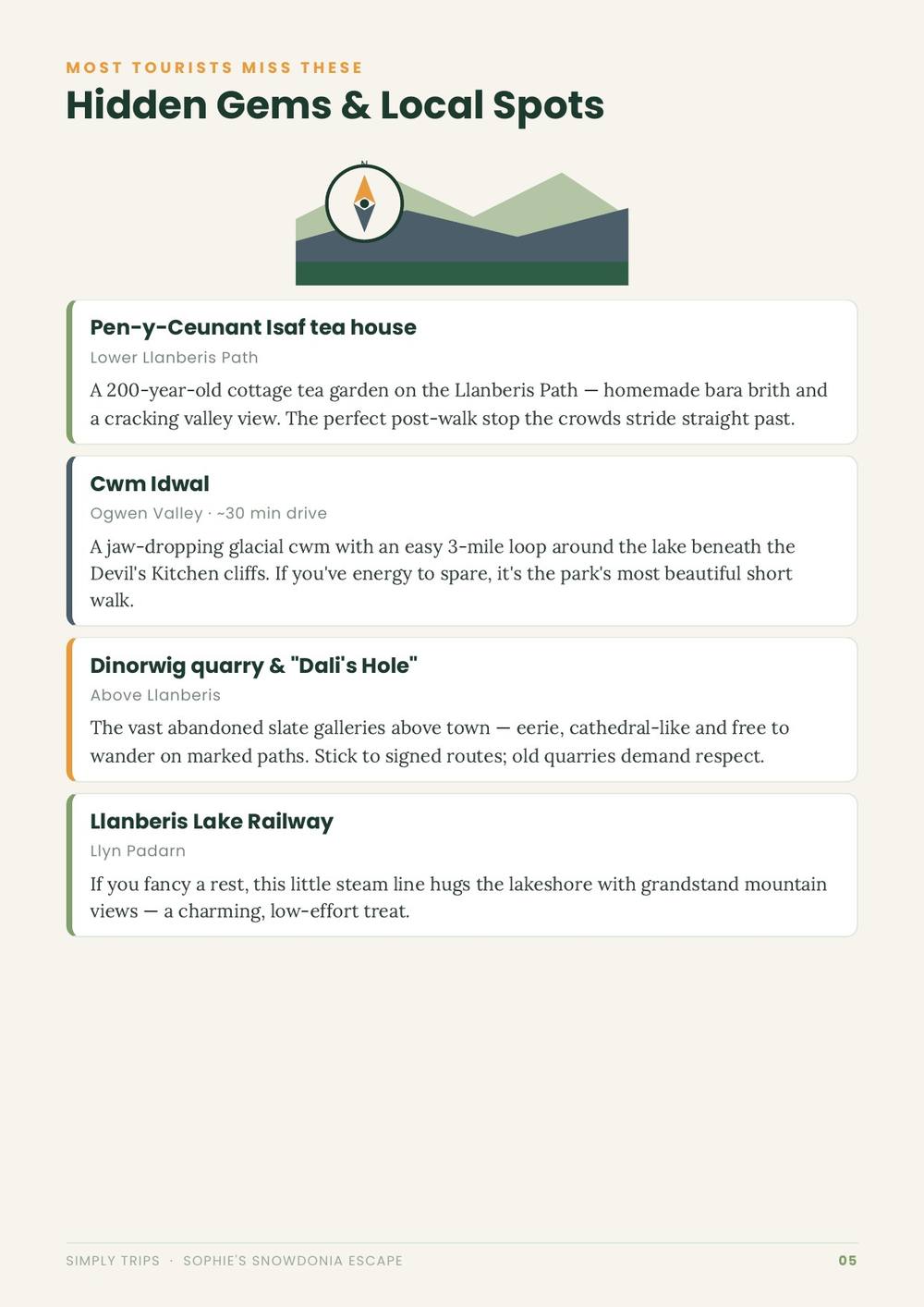 Snowdonia itinerary page 6